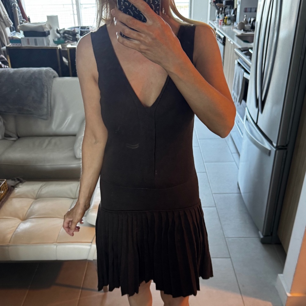 Vero Moda Sleeveless Sweater dress -Chocolate Brown- Small - New